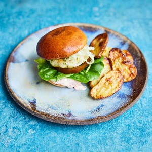 Haddock fish burger